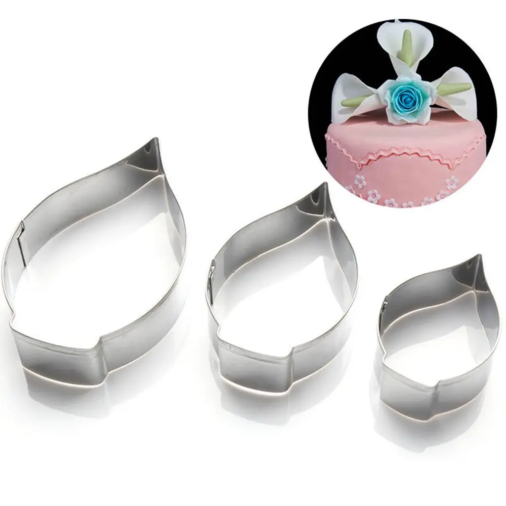 3 шт./компл. форма для выпечки цветочного печенья резак торта из нержавеющей стали