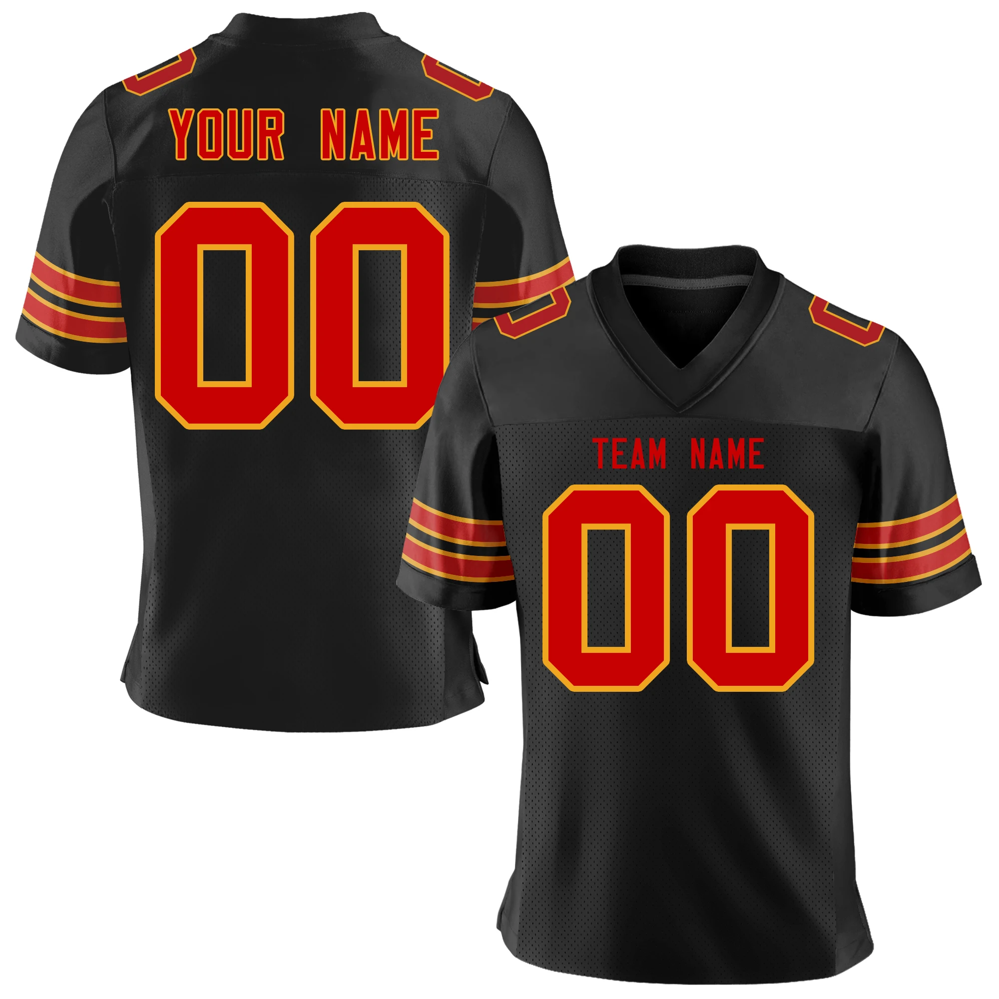 Wholesale Custom Football Jersey Team Name/Number Print Football Game Training Stretch Soft Uniform for Men/Women/Youth