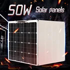 16V Панель солнечных батарей 50W 100W150W 200W 250w 500w Комплект модуля солнечной панели портативная Гибкая панель солнечных батарей s для дома лодки яхты