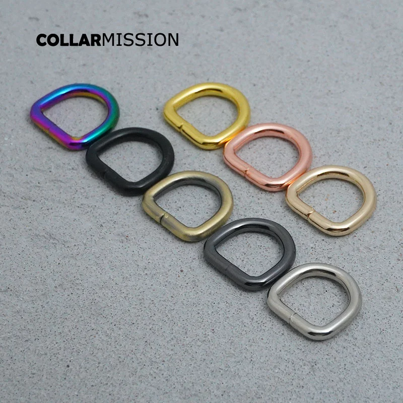 Металлическое не сварное никелированное D-образное кольцо 20 шт./лот 15 мм для