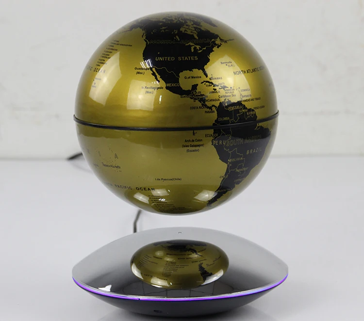 

Home Decoration Magnetic Levitation 6 Inch Golden Earth Rotated Floating Globe Festival Christmas Gift New Strange Gift