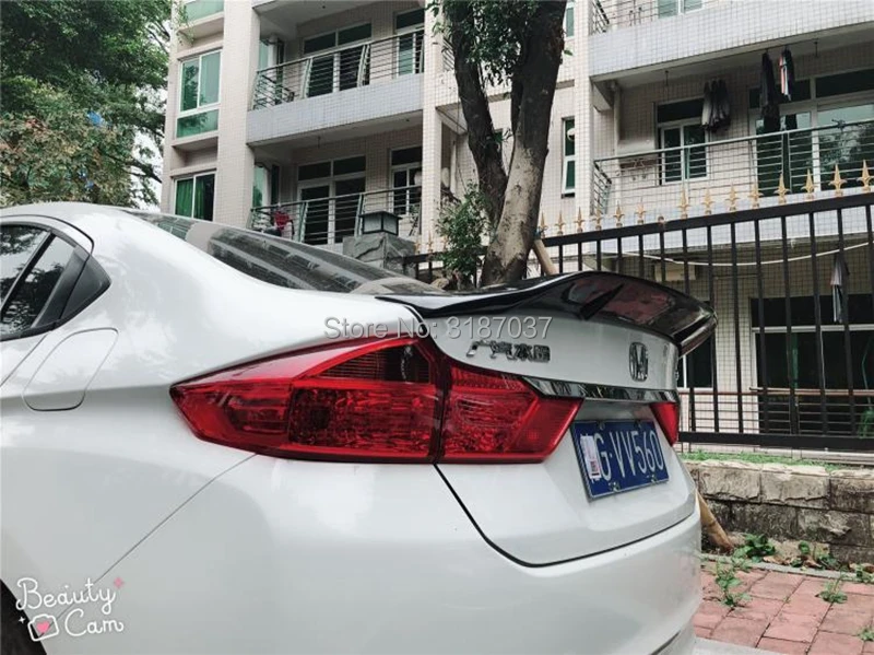 

ForHonda CITY spoiler 2015-2018 Carbon Fiber rear boot Wing Spoiler Rear Roof Spoiler Wing Trunk Lip Boot Cover Car Styling