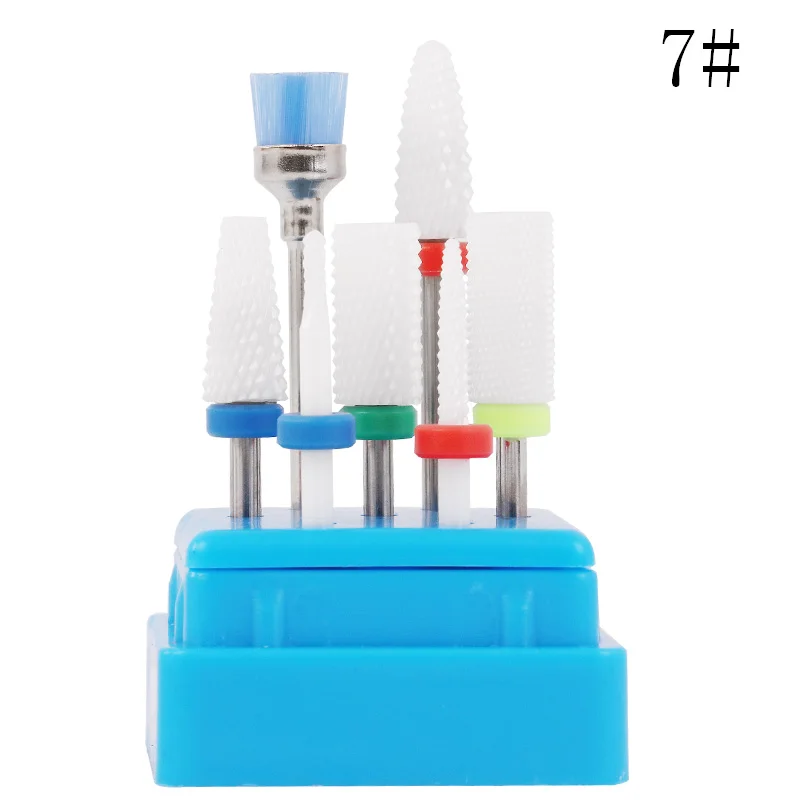 Набор керамических фрез для ногтей 7 шт./компл. набор маникюрного аппарата