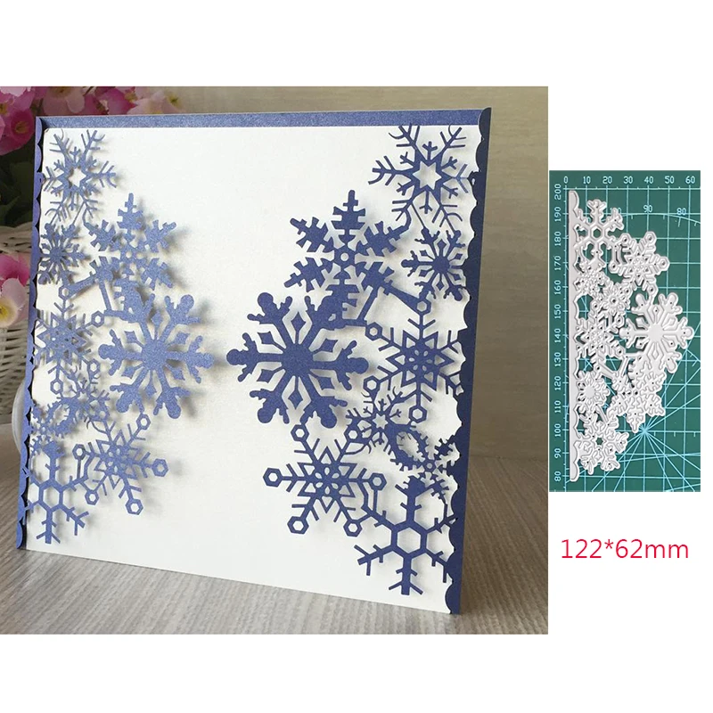 

Металлические высечки форма зимняя Снежинка кружевная рамка Ремесло высечка штамп трафареты для скрапбукинга бумага альбом открытки