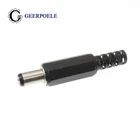 10 шт.лот Вилка питания постоянного тока 9 мм длина 5,5*2,1 мм 30 в 1 а Электрический разъем штекер для крепления провода адаптер для зарядки