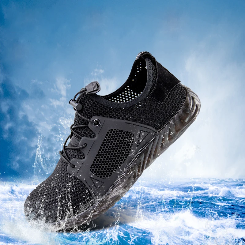 

Men Shoes Steel Toe Cap Work Safety Shoe Puncture-Proof Ankle Boots Lightweight Breathable Male Sneakers 2021 With Free Shipping