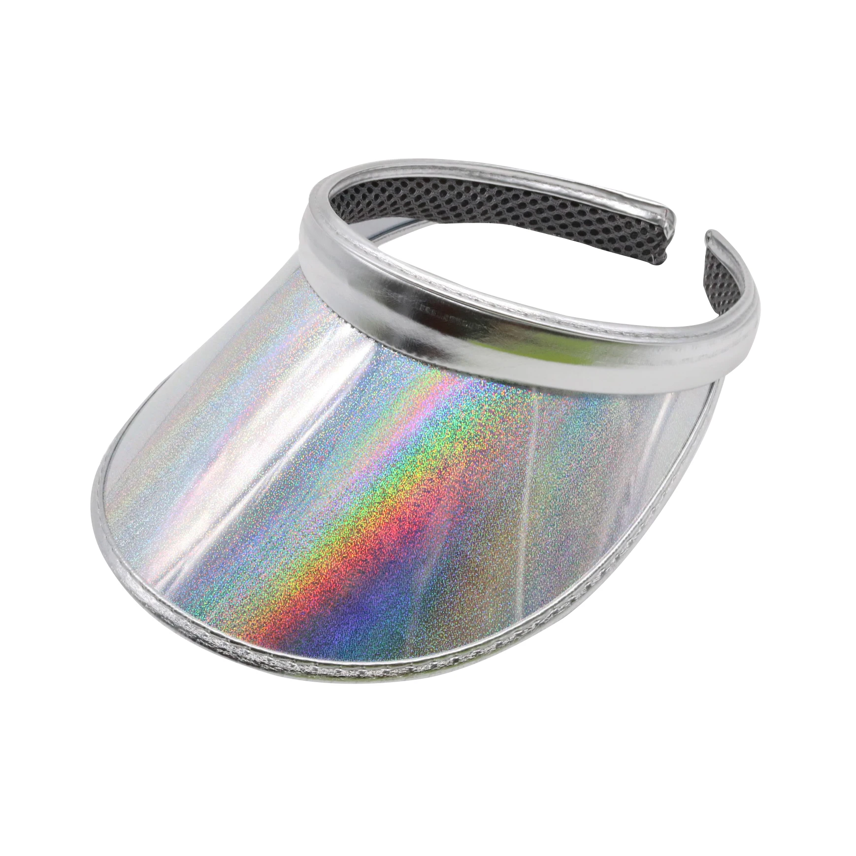 

Sun Hat Candy Color Transparent Empty Top Plastic PVC Sunshade Hat Visor Caps Bicycle Anti-UV Sun Visor Hat