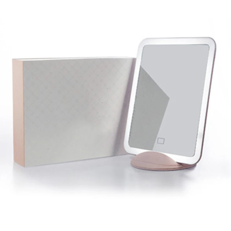 

COSTWAY Makeup Mirrors LED Cosmetic Mirror Touch Dimmer Switch Battery Operat Stand Magnetic Suction For Table Bathroom Bedroom