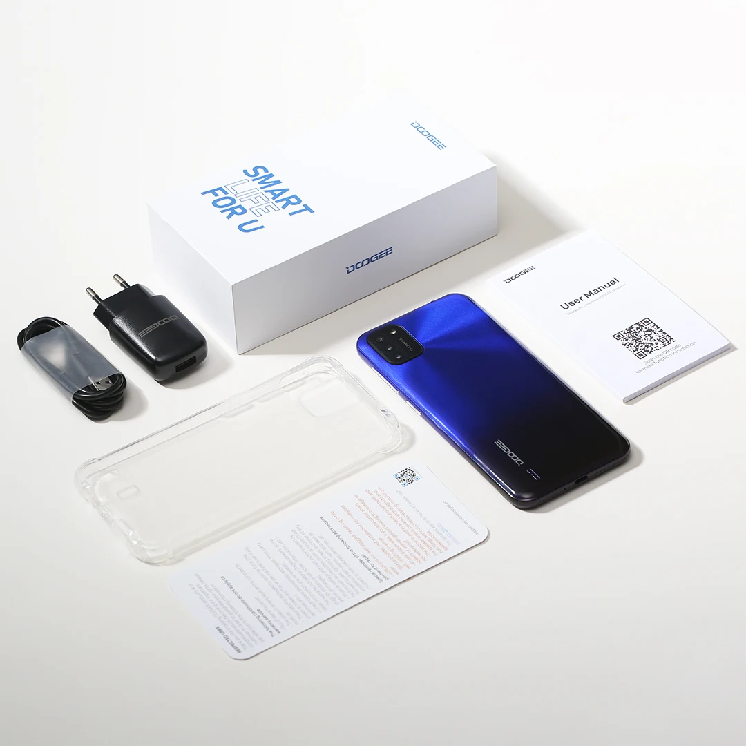 doogee x93 mobile phone 9 8mm thin and light body android 10 ai triple camera 8mp 6 1 waterdrop screen 4350mah smartphone free global shipping