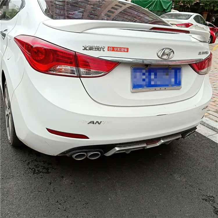 Для Hyundai Elantra задний спойлер ABS бампер диффузор защитные бамперы для 2012 2015 After chrome