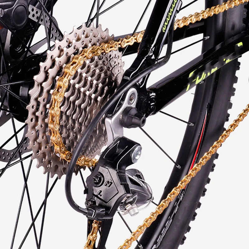 

DEEMOUNT Bicycle Chain 10 Speed Links Semi-Hollow Mtb Bike Chain Ultralight Mountain Road Bike Chains -10 S