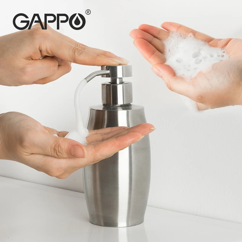 

Gappo Bathroom Toilet Liquid Soap Dispensers Stainless Steel Soap Lotion Bottle Chrome Plated Hand Soap Dispenser Y350001-US