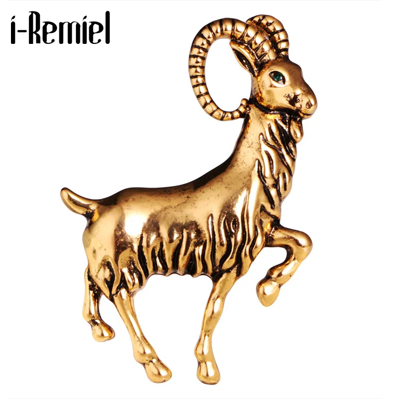 Мужская брошь Антилопа Эксклюзивная на лацкан в виде овец животных оригинальный