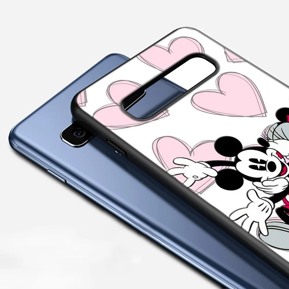 Disney Cartoon Animation Lovely Mickey Mouse For Samsung Galaxy S21 S20 FE Ultra S10 Lite S9 S8 Plus S7 5G Soft Black Phone Case