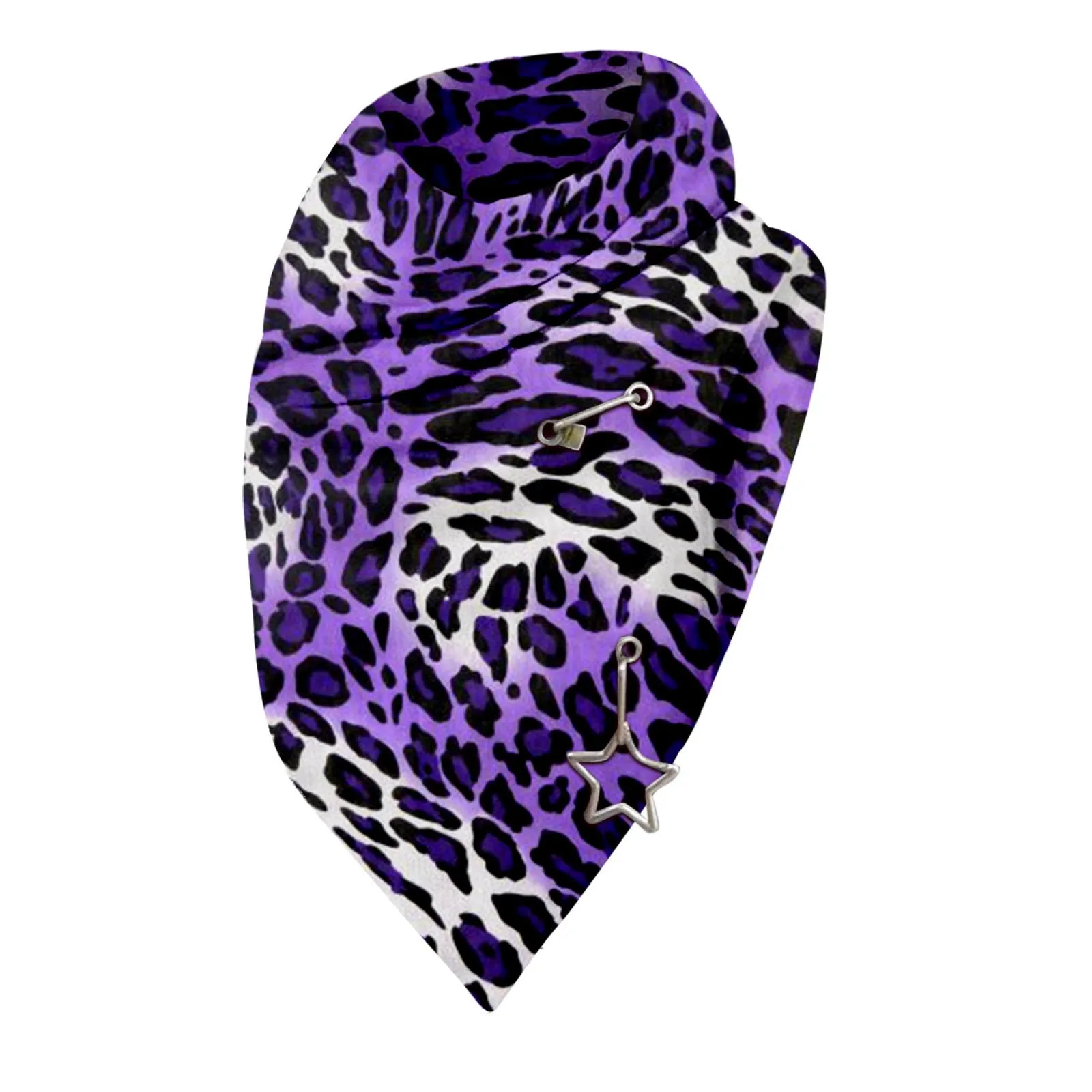 Шарф для женщин с леопардовым принтом винтажный женский многофункциональный