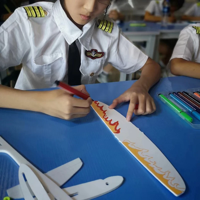 

DIY Foam Glider Slingshot Airplane Model Toys for Children Boys Outdoor Interactive Game Assembled Aircraft Game Toys Gift