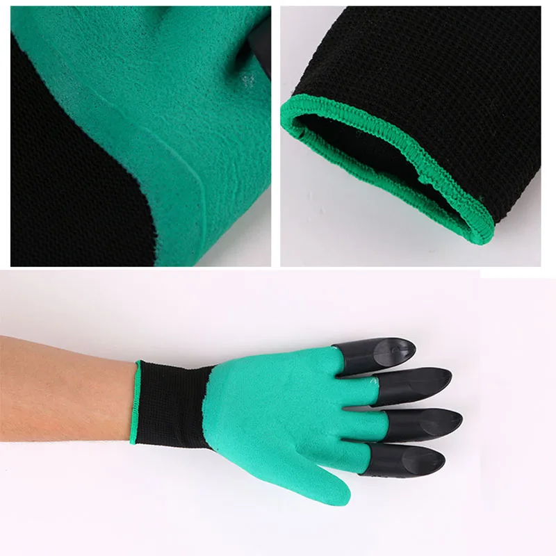 1 пара садовых перчаток 4 ABS пластиковые садовые Genie резиновые перчатки с когтями