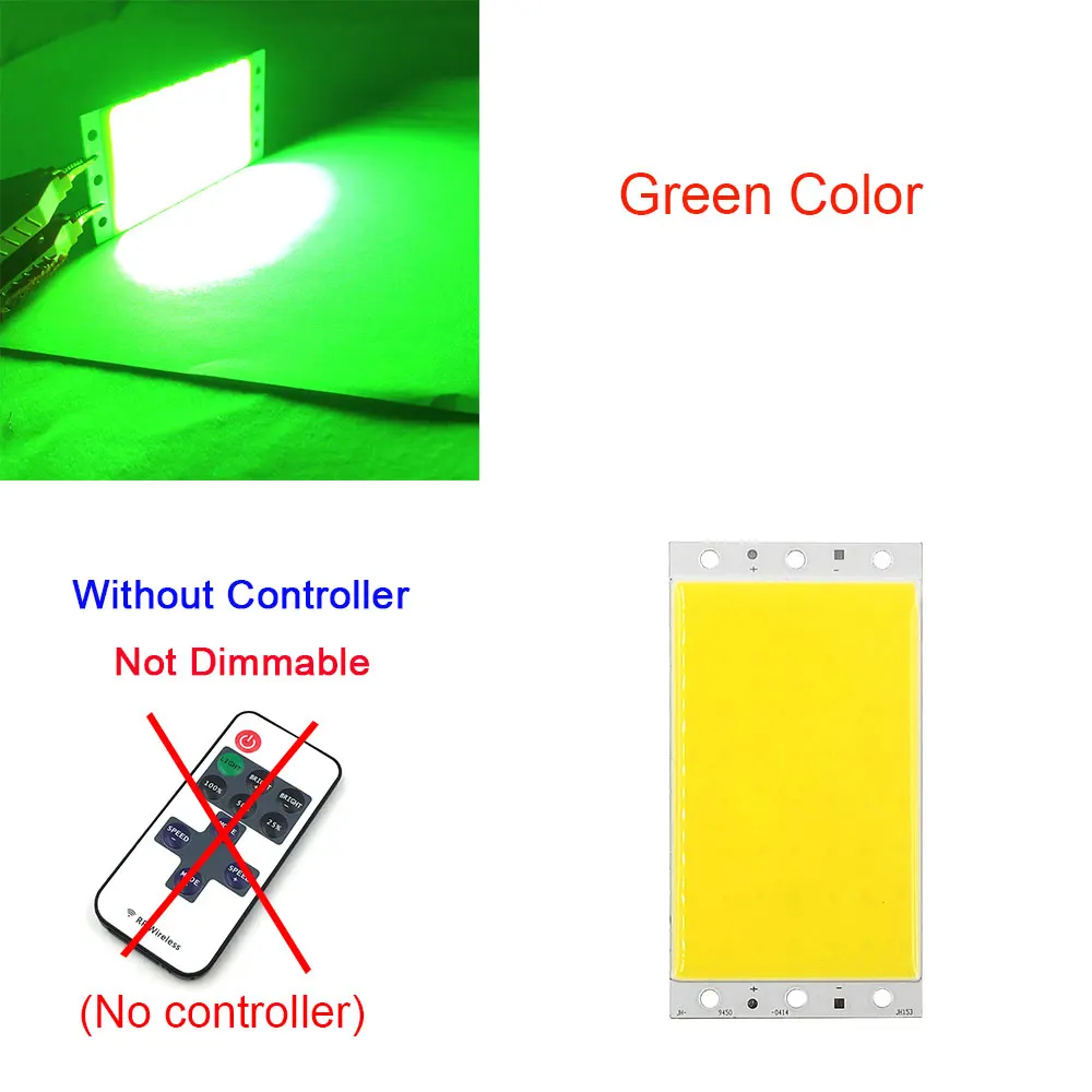 COB GREEN 12 В 15 Вт COB светодиодный панельный светильник с регулятором яркости 1500LM теплый натуральный холодный белый DC12V Диммируемый светодиодный светильник для Diy работы Декор лампы - Испускаемый цвет: COB GREEN