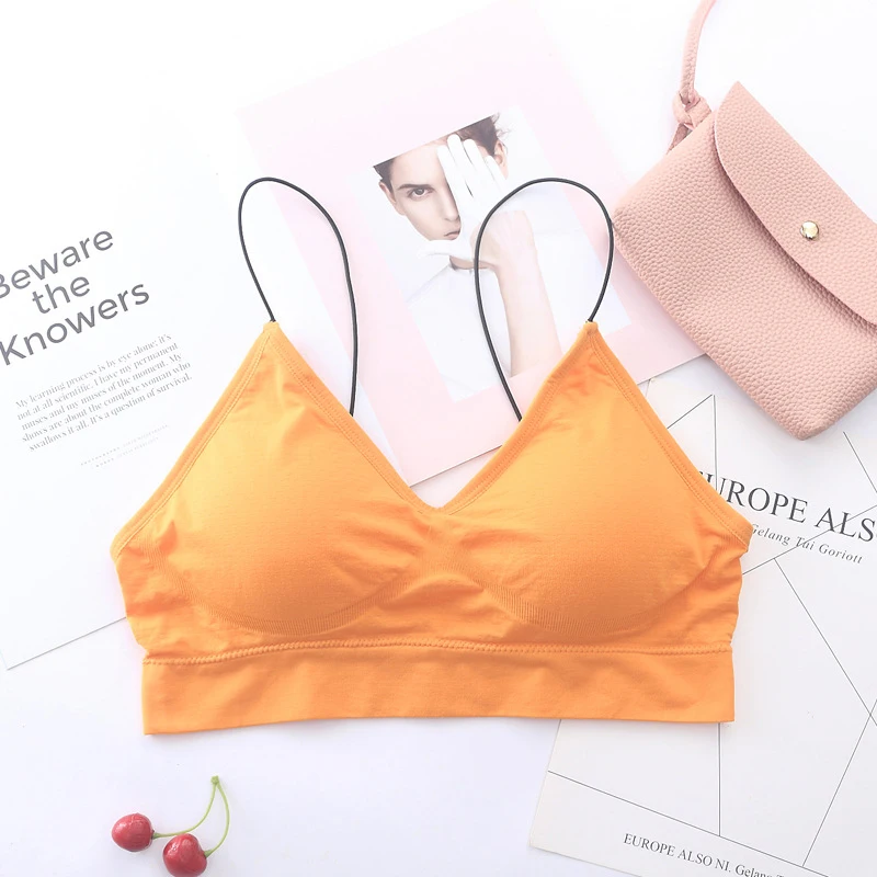 Летний топ-труба женские бюстгальтеры тонкий плечевой ремень красивая спина