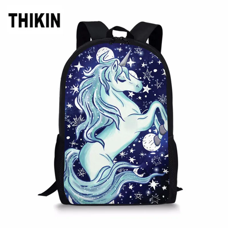 Набор школьных сумок THIKIN с единорогом для девочек 16 дюймовый рюкзак мультяшным