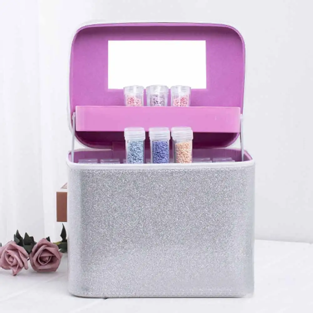 

126 Slots Diamond Painting Storage Case Tool Diamond Painting Bag Beads Organizer Accessories 126 Grids Shockproof Durable High