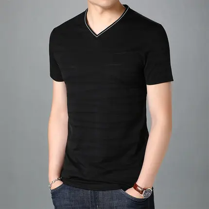 

Summer men's business casual short sleeve t-shirt 2573