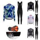 2022 быстросохнущая одежда для велоспорта из лайкры, Осенний женский костюм, Модный комплект из Джерси для шоссейного велосипеда, длинный комплект, Женская велосипедная одежда, униформа для горного велосипеда