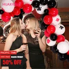 Покерный воздушный шар из фольги, пикисердцаклубыбриллианты, воздушные шары, вечерние украшения в Казино Лас-Вегаса, с днем рождения, красный, черный шар, Глобо, поставка