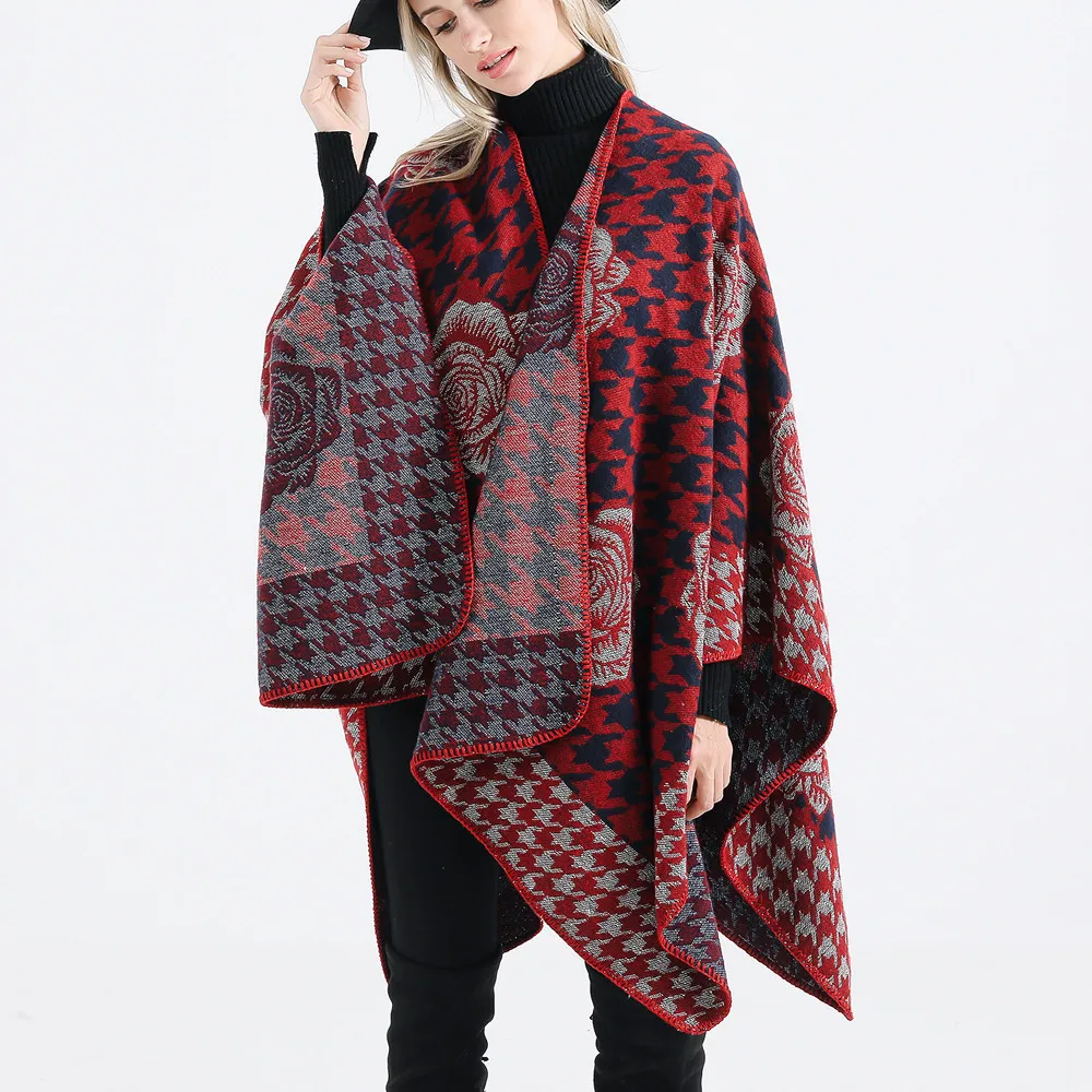 Women 2019 Autumn Winter Scarf for Lady Fashion Design Blanket Lattice Pattern Coat Wrap Cozy Shawl 19Sep07 P30 |