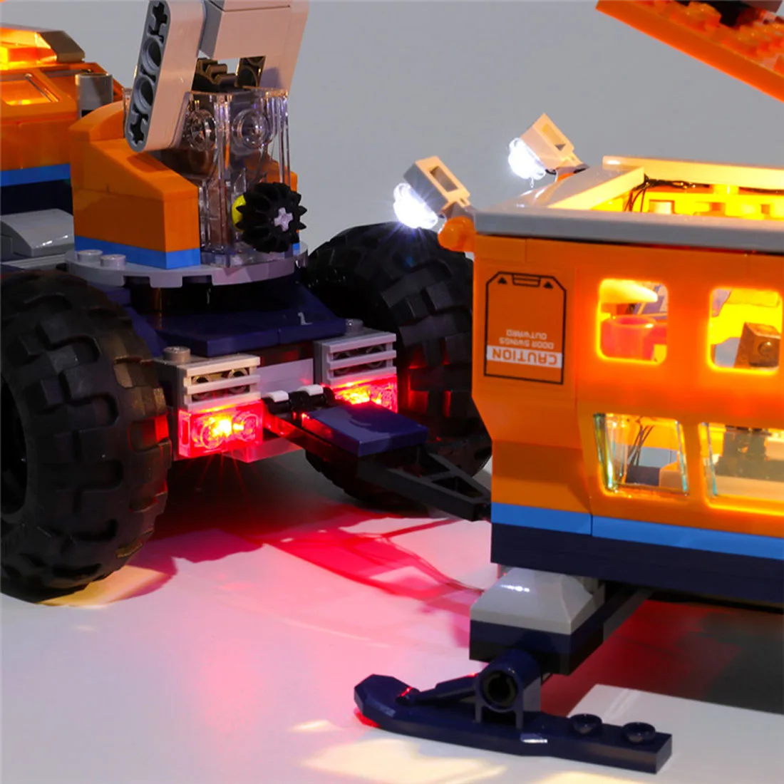 

2 USB Powered Building Blocks LED Lighting Kit for Arctic Mobile Exploration Base 60195 (Only LED Light, No Block Kit)