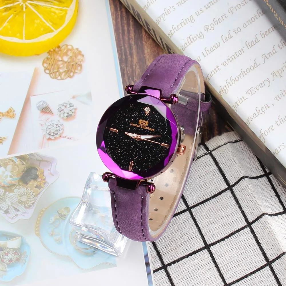 

Woman Fashion Leather Band Analog Quartz Round Wrist Watch Watches Casual Female Clock Reloj Mujer