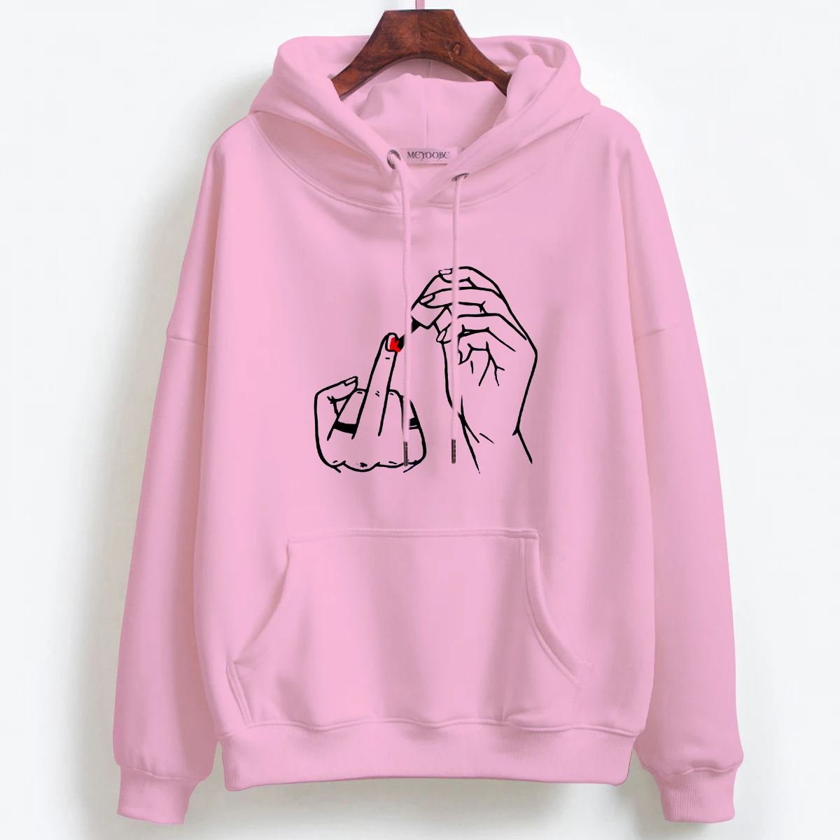 Новое поступление 2020 классические женские толстовки с красивым принтом ногтей