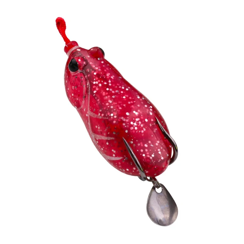 5.5cm 10g Topwater Soft Frogs Fishing Lure Whopper Plopper Artificial Bait Sequin With Double Treble Hooks Pike Tackle | Спорт и