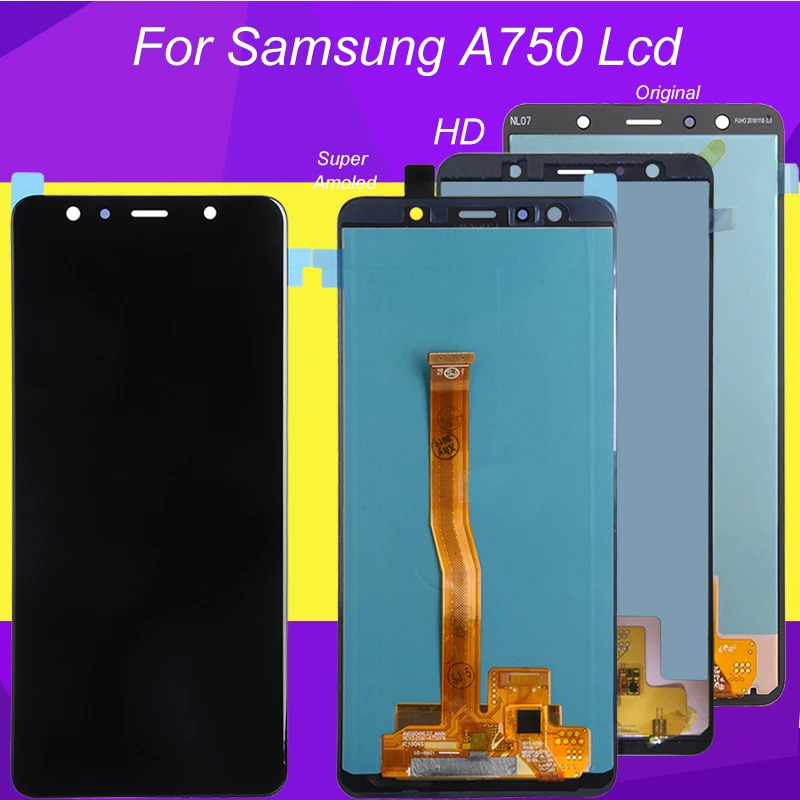 HH Amoled A750 Дисплей для Samsung Galaxy A7 2018 ЖК дисплей с сенсорным экраном дигитайзер в