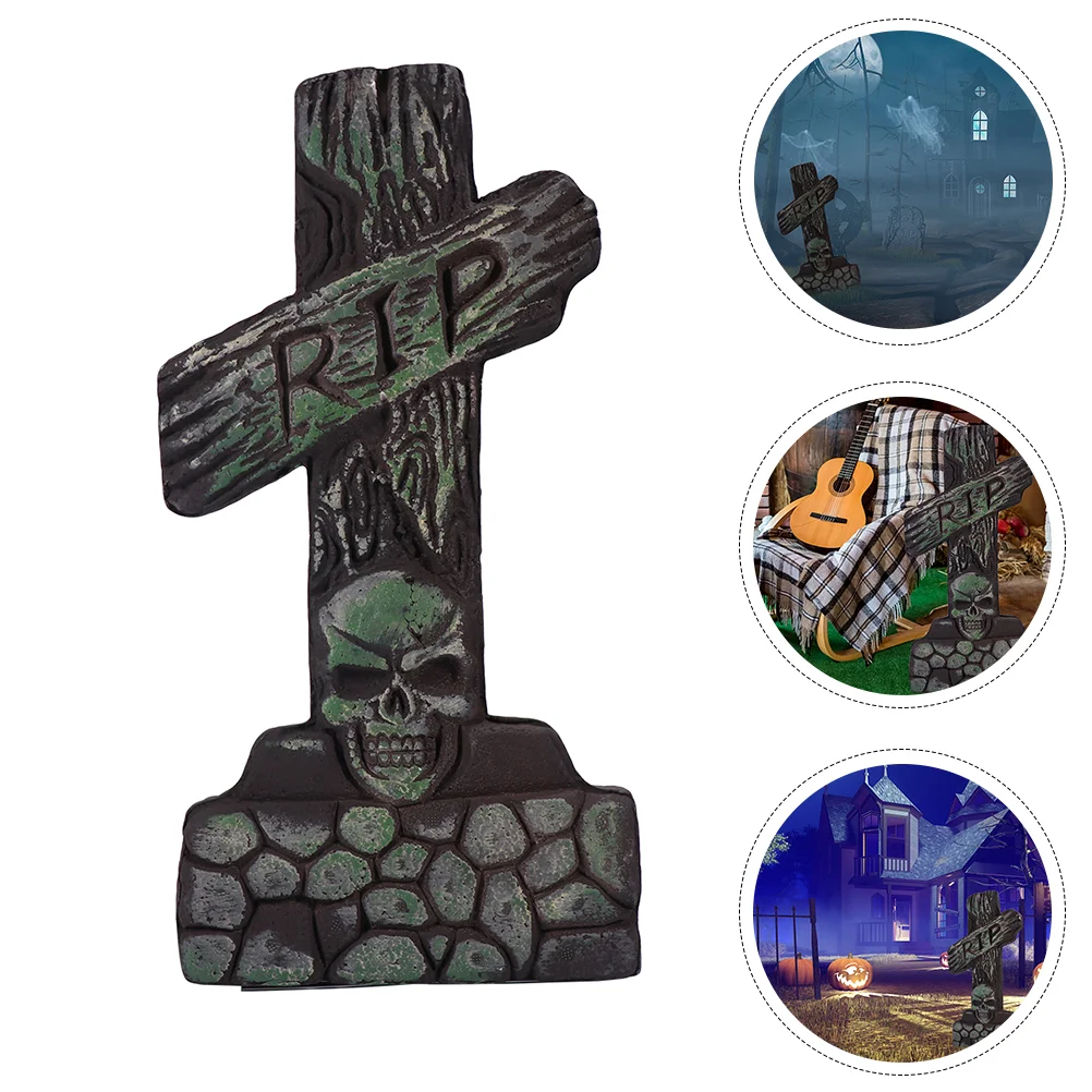 

2Pcs Scary Decorative Froth Tombstones Froth Mock Tombstones Decor