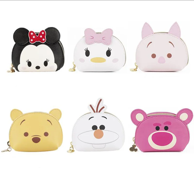 

Genuine Disney Cute Minnie Mouse Frozen Olaf Winnie Daisy Duck Portable Coin Purse Multi-Purpose Storage Bag with Keychian