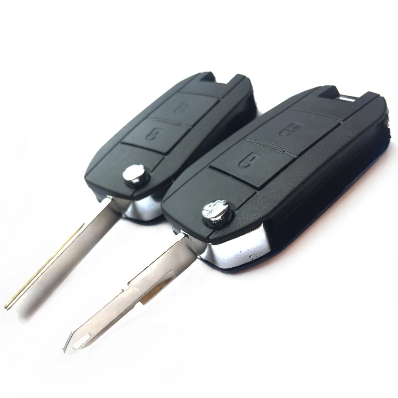 2 кнопки автомобильный флип Корпус ключа для Peugeot 307 206 207 Citroen C1 C3 сменный
