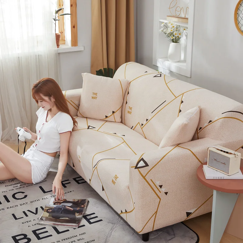

New Elastic Sofa Cover Set Stretch Couch Cover Living Room Sectional Sofa Slipcover Armchair Furniture Protector 1/2/3/4 Seater