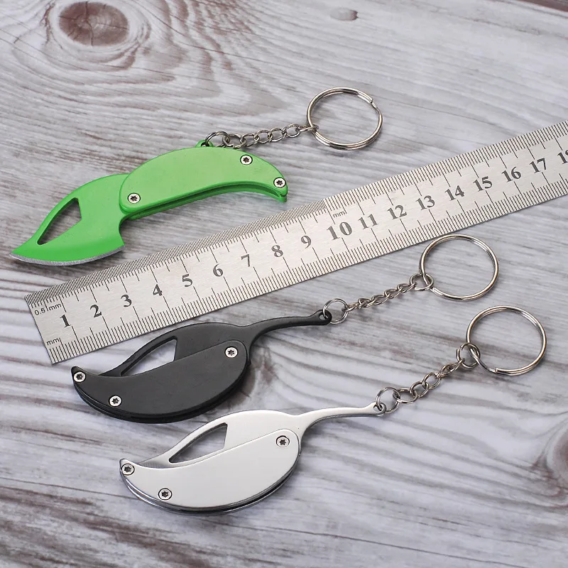 

1 pcs EDC Portable Mini Fold Leaf Knife Tool Stainless Steel Knife Outdoor Camp Survival Kit Hike Pocket Creative Gift for Men
