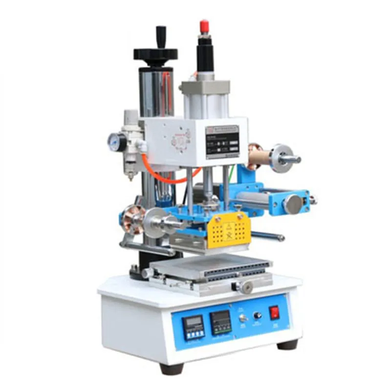 

Pneumatic Bronzing Machine Aluminum Foil Leather Plastic Bronzing Machine Workbench Adjustable Height Hot Press Machining Center