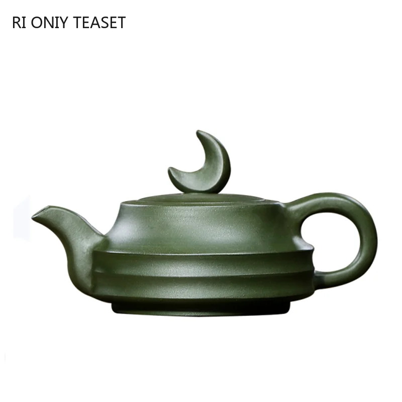 

250 мл китайский необработанный руда зеленый грязевой чайник аутентичный Исин фиолетовая глина чайные горшки Zisha фильтр красивый чайный наб...