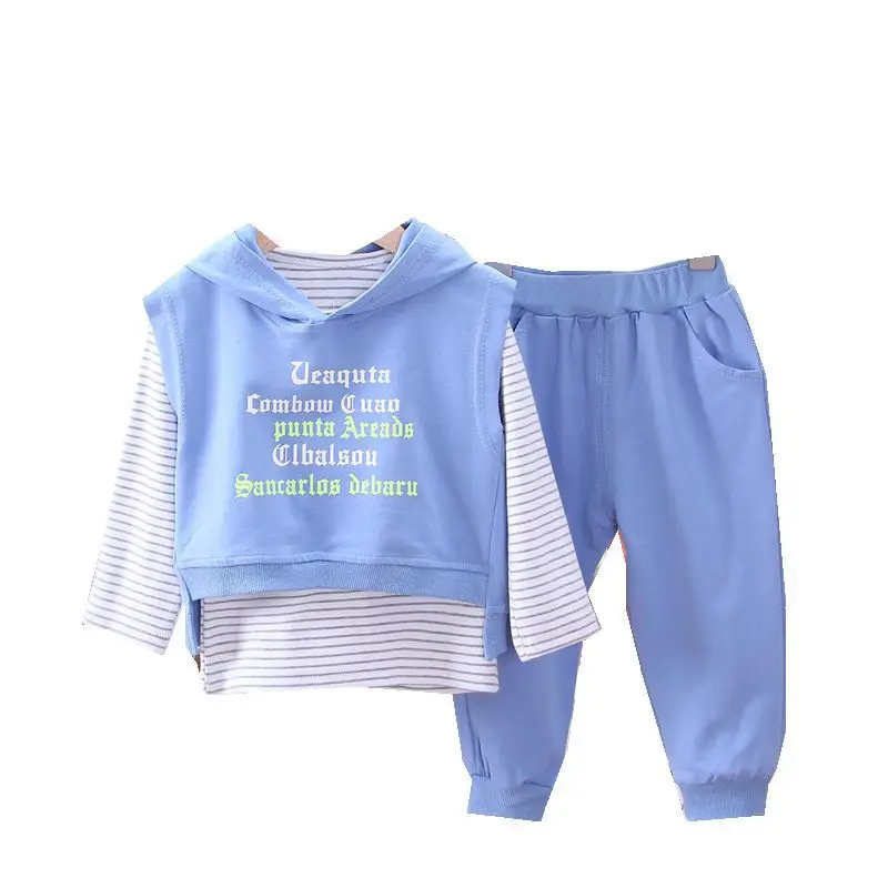 Детская весенне осенняя хлопковая одежда для маленьких мальчиков полосатые