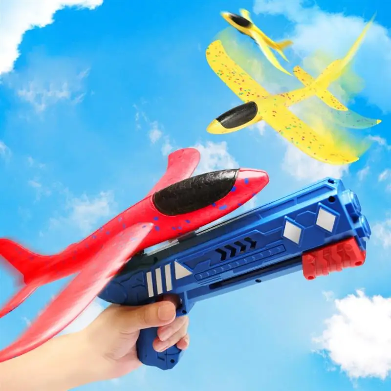 

Foam Plane Launcher EPP Bubble Airplanes Glider Hand Throw Catapult Plane Toy for Kids Catapult Guns Aircraft Shooting Game Toy