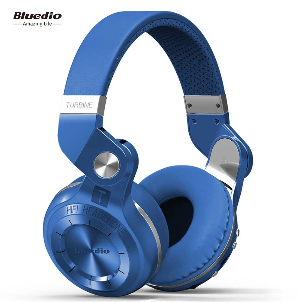 Беспроводная Bluetooth-гарнитура Bluedio T2Plus с микрофоном, FM-радио и SD-картой - изображение