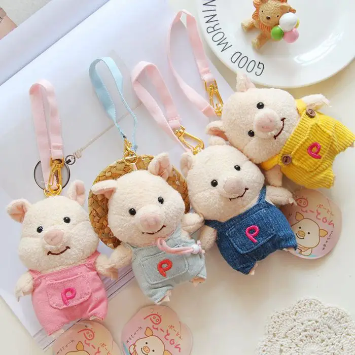 2020 новый японский милый копилка куклы брелки соломенная шляпа свинка ремень
