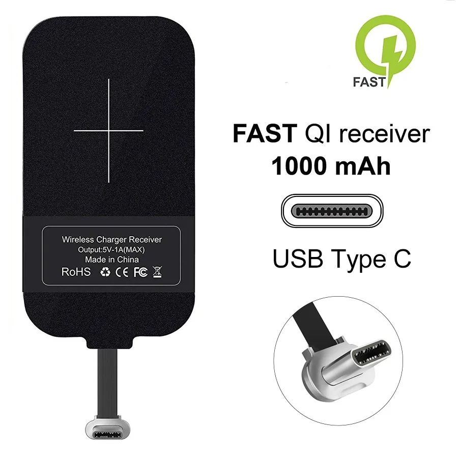 

Type C Wireless Charging Receiver, Nillkin Magic Tag USB C Qi Wireless Charger Receiver Chip for Google Pixel 2 XL OnePlus 7/7+