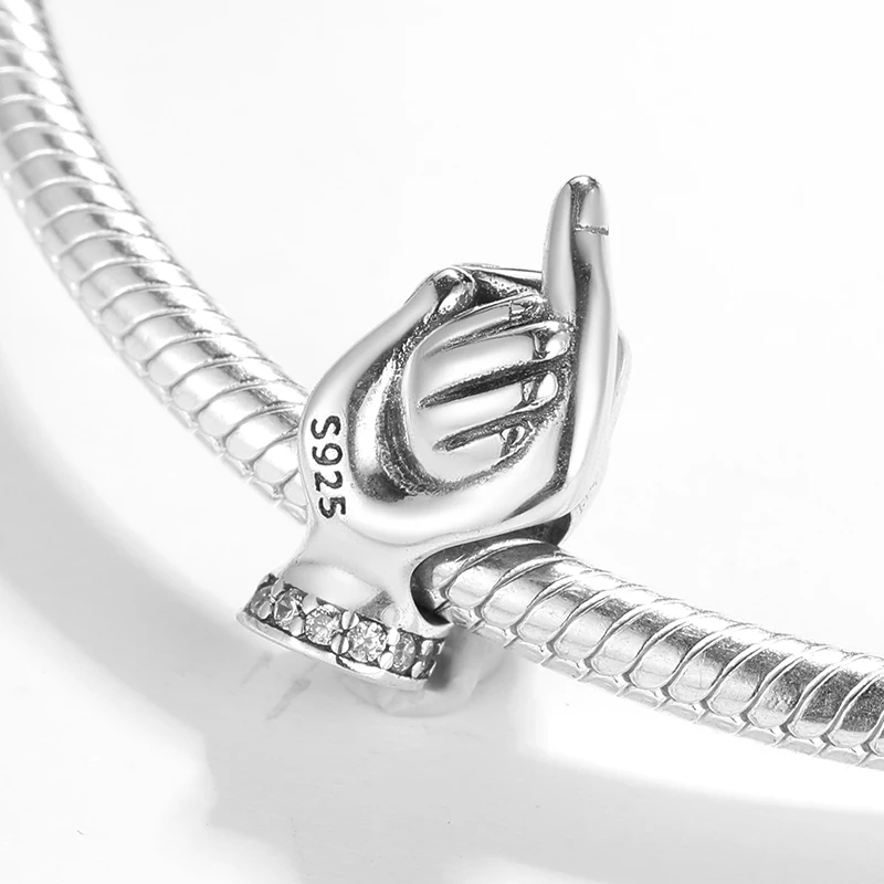 2019 New 925 Sterling Silver Mother hold child hands Beads Fit Original charms European family beads Bracelet Jewelry DIY Gift | Украшения