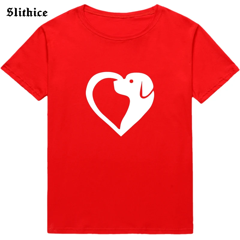 

Heart Dog Graphic t-shirt Women harajuku tshirts Aesthetic Black Lady t-shirt top Streetwear female t-shirts mujer camisetas