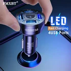 Автомобильное зарядное устройство с 4 портами для iphone12 Pro Max, Samsung S20, Xiaomi Redmi Note10, быстрая зарядка