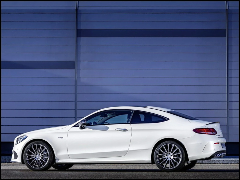 C63 стиль задний багажник для benz C class coupe 2 двери c200 c250- W205 C205 C43 СТЕКЛОВОЛОКНО FRP матовый черный спойлер крыло